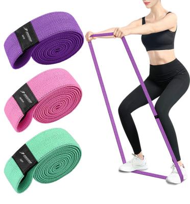 China Fitness Zakerda Fabric Pull Up Band Custom Logo Elastic Cotton Yoga Resistance Band for sale