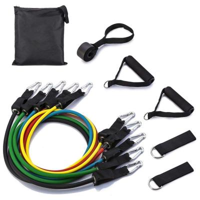 China Physical Therapy Zakerda High Quality Resistance Band Set 11 Pieces Exerciser Loop Bands Latex Resistance Fitness Exercise Band Set for sale