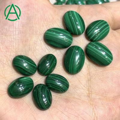 China None ArthurGem Natural Malachite Oval Cabochon, Loose Gemstone Cabochon For Jewelry Making for sale