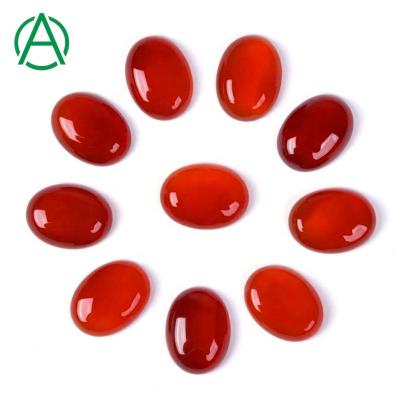 China None ArthurGem Natural Red Carnelian Agate Oval Cabochon, Gemstone Cabochons For Ring Making for sale