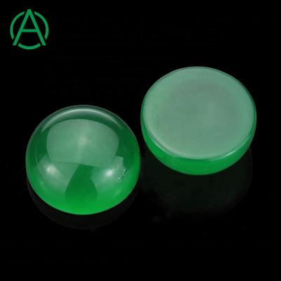 China None ArthurGem Grade Natural Green Agate aa Round Cabochon, Gemstone Cabochons For Jewelry Making for sale