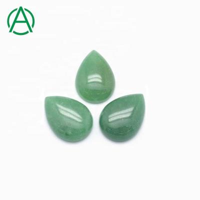 China None Natural Green ArthurGem Pear Aventurine Cabochon, Gemstone Cabochons For Jewelry Making for sale