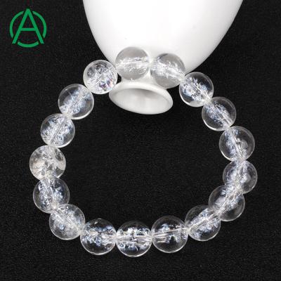 China White Quartz Crystal ArthurGem CLASSIC Natural Himalayan Clear Bracelet Crystal Stone Beads Bracelet Gemstone for sale