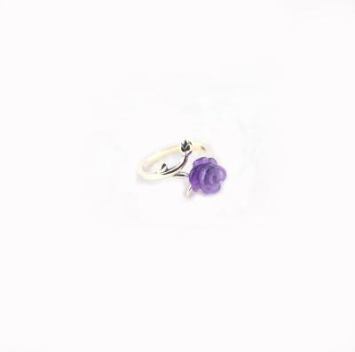 China Fashion Crystal Jewelry ArthurGem Latest Design Stone Jewelry TRENDY Natural Amethyst Round Adjustable Ring for sale