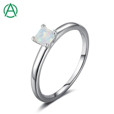 China ArthurGem CLASSIC Opal Stone Simple Rings 925 Sterling Silver Opal Rings for Women Wedding Jewelry for sale