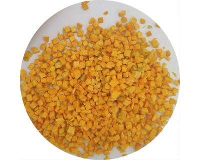 China Hot Sale Dry Food Raw Materials Freeze Dried Vegetable Pumpkin Dice For Home for sale