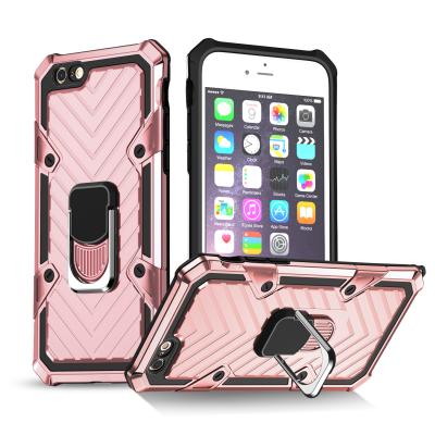 China Unique/Hard/Soft/OEM Magnetic Kickstand Cover Case For Iphone 6s Plus Finger Ring Phone Cases Hybrid Car Mount Holder For iphone 6s for sale