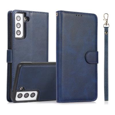 China 2021 New Fashion Amazon Hot Selling PU Wallet Phone Cover Anti-fall Phone Cases For Samsung s21 for sale