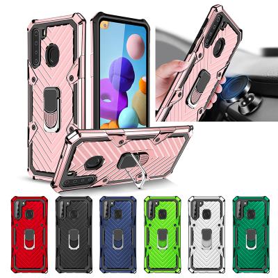 China Unique/hard/soft/OEM For Samsung a21 a51 a71 Case Ring Stand Holder Luxury Shockproof Phone Case For Samsung a21 for sale