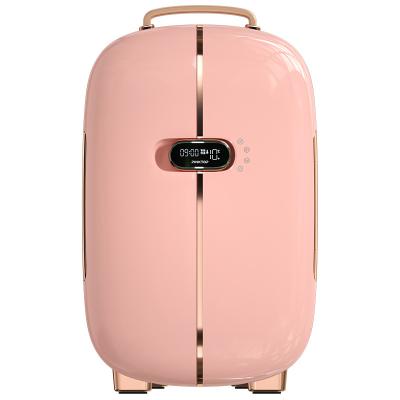 China New 12L 220V French Door Skin Care Beauty Mini Fridge Thermoelectric Custom Small Portable Cosmetics Fridge for sale