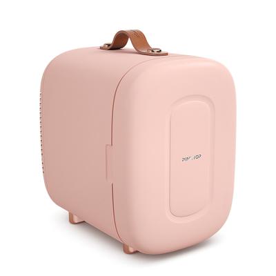 China Wholesale 5L Rose THERMOELECTRIC Portable Cosmetic Beauty Home Skin Care Mini Fridge With Handle for sale