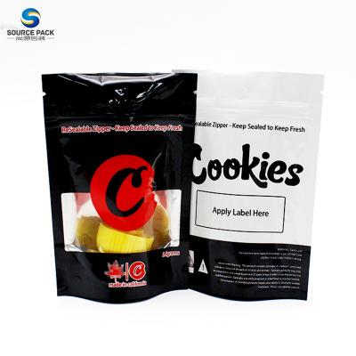 China Cookie Food Custom Zipper Mylar Bags Smell Proof Edible Packaging Resealable for sale