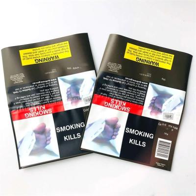 China Customized Black Rolling Tobacco Pouch with Zipper 30g 50g 100g PLA PLA Gravure Printing for sale