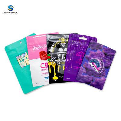 China Seefahrt CBD Gummy Mylar Tasche für Lebensmittel mit individuellem Logo zu verkaufen