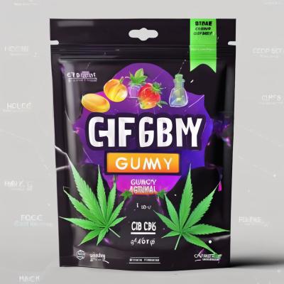 China Geruchsichere Mylar Weed Tasche Marihuana Verpackungstüte für CBD Lebensmittel Gummi mit kindsicheren Reißverschluss zu verkaufen