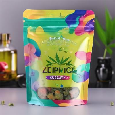 China Eco Friendly Recyclable PE Weed Packaging Bag Plastic Zipper Standing Pouch zu verkaufen