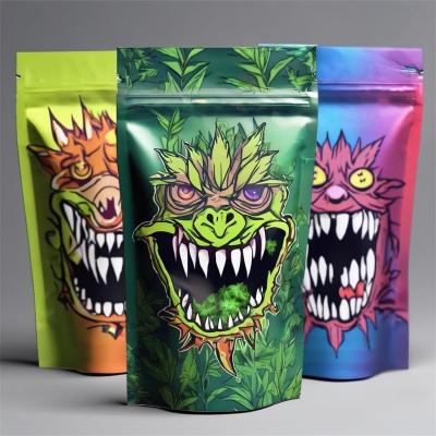 China Food Storage Weed Stand Up Pouch Bag Child Resistant Zipper 3.5g Mylar Smell Proof  Bag zu verkaufen