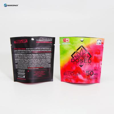 중국 맞춤 인쇄 된 CBD Gummies 포장 Mylar 가방 식품 식용 엽록소 서있는 가방 판매용