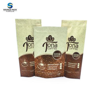 중국 Stand Up Coffee Storage Bag Custom Printed Packaging Zipper Pouch 판매용