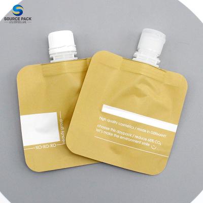 中国 Eco Friendly Liquid Spout Pouch Kraft Paper for Cosmetic Refill Lotion Cream Skin Care 販売のため