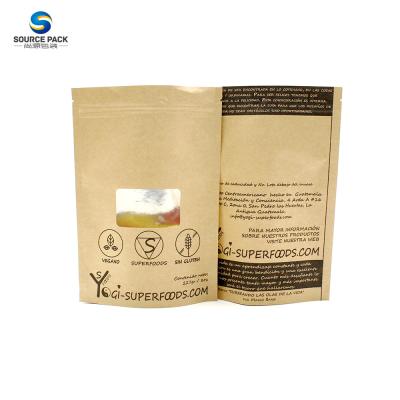 Κίνα Resealable Zipper Kraft Paper Stand Up Pouch For Nuts Kernels Sunflower Seeds Pumpkin προς πώληση