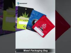 Weed Packaging Bags Custom Plastic Zipper Smell Proof Mylar Marijuana