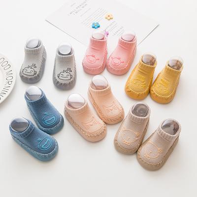 China Other Solid Color Cute Animal Silicone Non Slip Toddler Shoes For Newborn Babies Infant Floor Socks for sale