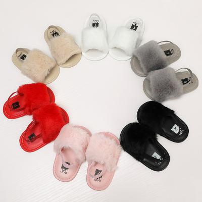 China Soft-soled baby toddler shoes plush sandals other 2021 new popular cute children fashion accessories for sale