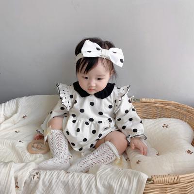 China 2021 Spring Newborn Baby Longsleeve - Doll Collar Long Sleeve Jumpsuit Infant Onesie Baby Clothes for sale