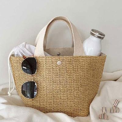 China 2021 high quality new CIA seaside bag vintage idyllic woven handbag summer beach vacation summer for sale