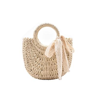 China 2021 Straw Bag Women Literary Handwoven Bag New Spring/Summer Woven Scarves Portable Large Capacity Messenger Bag for sale