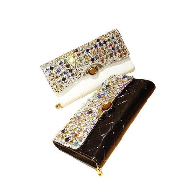 China High Quality Rhinestone Evening Clutch Bags PU Elegant Evening Clutch Bag Lady Crystal Clutch Evening Bags for sale