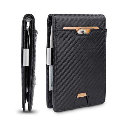 China Minimalist Logo Designer Card Holder Rfid Waterproof Custom Men's Leather Wallet for sale