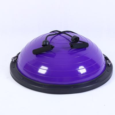 China Custom Eco-Friendly Anti-burst/Logo Ball Gym Pilates Massage Yoga Half Indoor Mini Balance Ball With Handles for sale