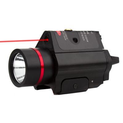 China Outdoor OPTICS LED Laser Light 2 in 1 Tactical Combo Light Flashlight and Red Laser Sight Mini Laser Sight for sale