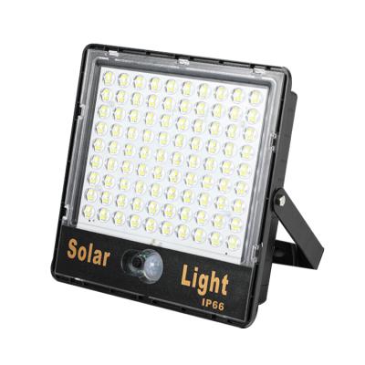 China 100W 200W high quality outdoor garden PIR floodlight ip66 pir motion sensor waterproof solar flood light for sale