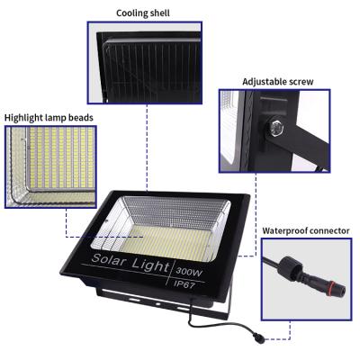 China Garden JAMMA Rechargeable Smart Solar Power Led Flood Light 50W 200W 600W With Motion Sensor for sale