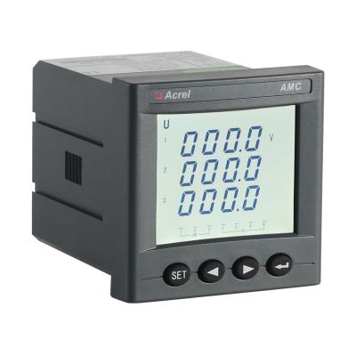 China lcd digital electric current meter AMC72L-E4/KC with RS485 communication 75*75mm for sale