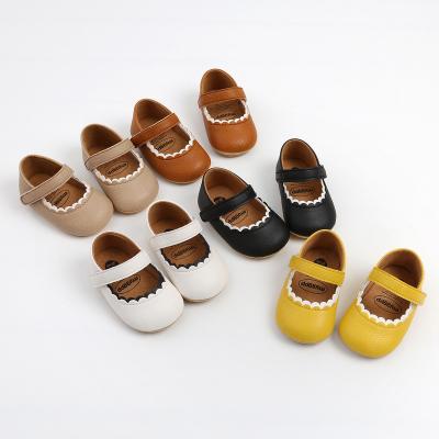 China Customized Cute Flat Princess Shoes Stylish Infant Toddler Baby Shoes Summer PU Leather Pre-Walker Shoes For 0-12M for sale