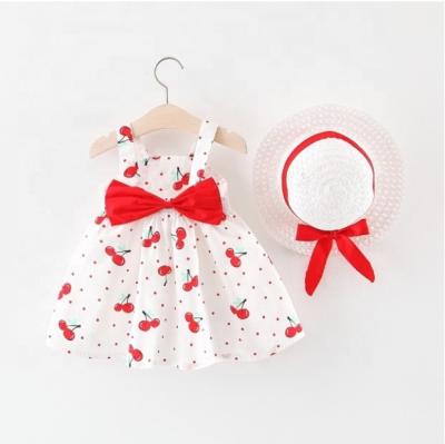 China Wholesale washable summer ninas de vestido de verano Para kids soft clothing fashion babies dress with hat children dress for sale