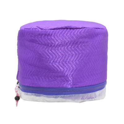 China Hair Styling Heat Thermal Hair Dryers-Hat Color Women Hair Steamer Hair Care Cap Purple Electric Heating Cap Heat Cap EU Plug 220V for sale