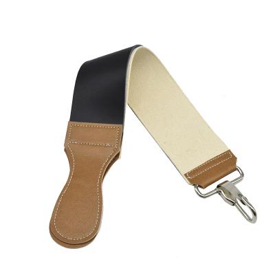 China Double Layer Razor Sharpener Fashion Razor Belt Veil Polishing Leather Cloth Professional Manual Leather Razor Sharpening Belt for sale