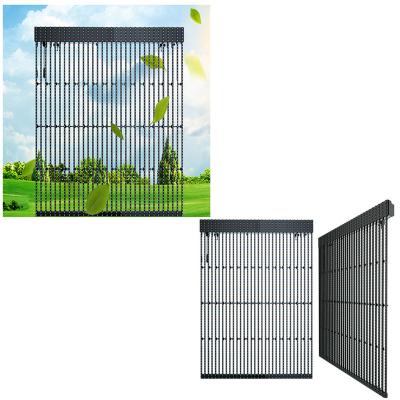 China Outdoor Outdoor Led Curtain Display Transparent Glass Display Transparent Panels Led Strip Display Screen for sale