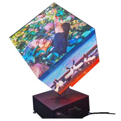 China Indoor Indoor Magic Led Display 4 Sided 5 Sided Intelligent Control To Broadcast Cube Led Screen for sale