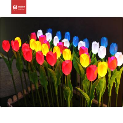 China 2021 Fashion Garden Tulip Flower LED Night Light Soft Romantic Lamp With Sensor for sale