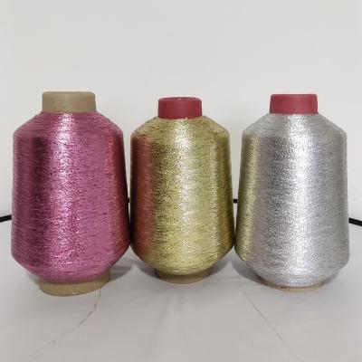 China High Tenacity Top Sale MX-Type Metallic Yarn Manufacturer Multi color Metallic threads Polyster/Nylon Lurex Metallic yarn MX type for sale