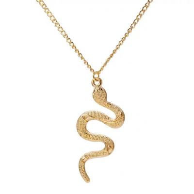 China Retro Fashion CLASSIC Popular Snake Shaped Wild Snake Personality Element Necklace Element Jewelry Sweater Pendant Accessories for sale