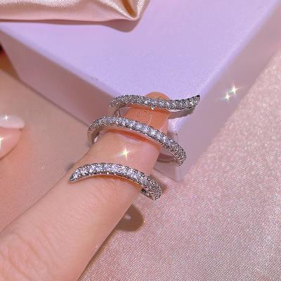 China 2022 Trendy Accessories Zircon Rings Personality Fashion Geometric Wrapped Simple Jewelry for sale