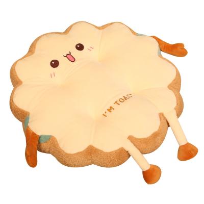 China 2021 Eco-Friendly Flower Toast Cartoon Size Hot Selling Sofa Cushion Soft And Comfortable Back Office Stuffed Plush Toys for sale