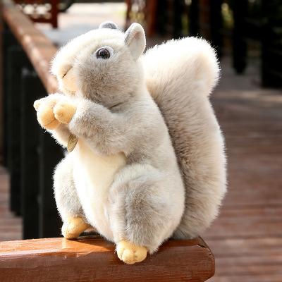 China Eco-friendly Realistic Free Sample Cute Small Stuffed Squirrel Plush Toys Mascot Wholesale Realistic Squirrel Stuffed Animal Toys for sale